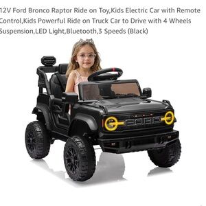 Ford Black Ride-On SUV Toy Car with Chunky Wheels